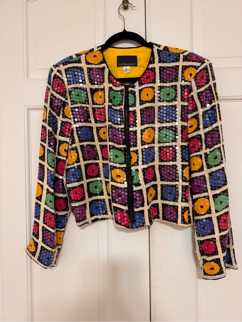 Vintage Cynthia Rowley sequin blazer